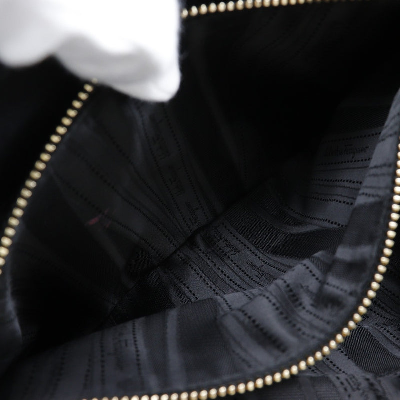 [Salvatore Ferragamo] Salvatore Ferragamo Florence Gancini 핸드백 2 웨이 어깨 EE-21 D477 송아지 검은 크로스 바디 핸드백 2Way A5 자기 유형 피렌체 간키니 여성