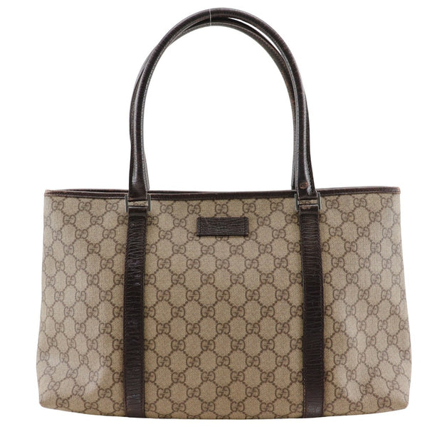 [GUCCI] Gucci Tote Bag 114595 GG Plus Brown Shoulder handbag A4 magnet type Ladies B-Rank