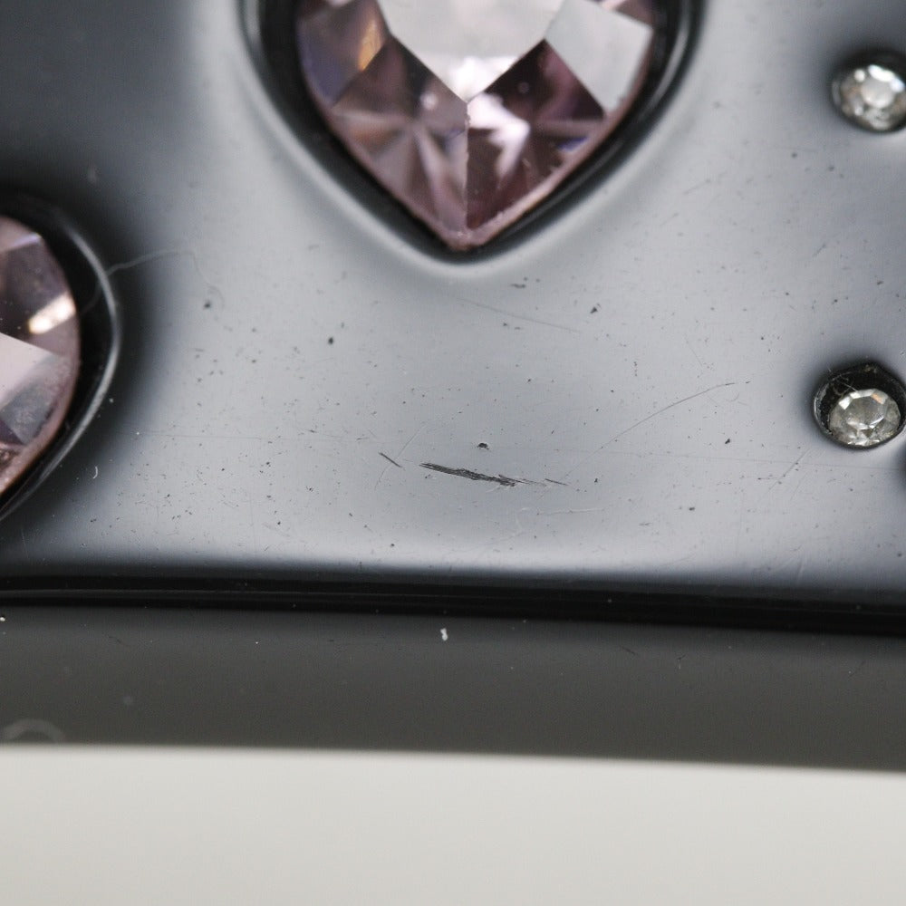 本日限定価格　CHANEL シャネル　ハート型ストーン付き黒バレッタ廃盤 CHANEL】シャネル ココマーク バレッタ ハート プラスチック