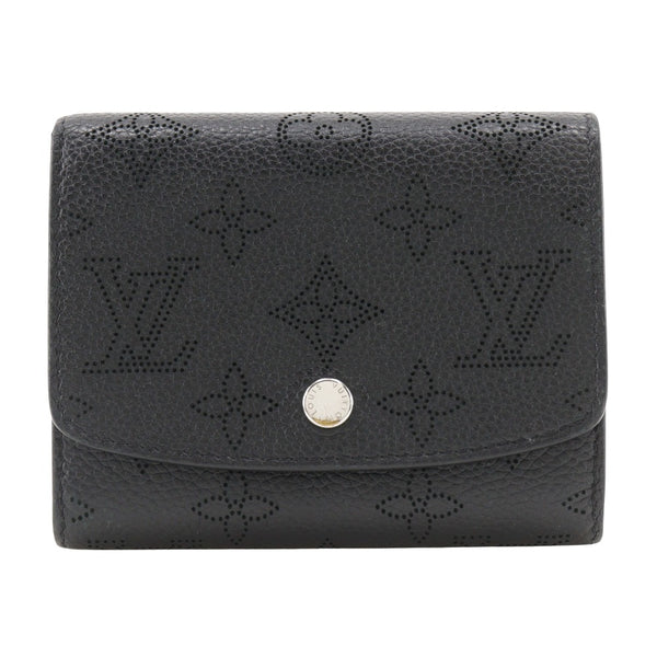 [Louis Vuitton]LOUIS VUITTON
 Portefeiulle・ Iris compacta billetera bifold 
 M62540 Monograma Mahina Noir Black Snap Button Portefeiulle Iris Compact Women