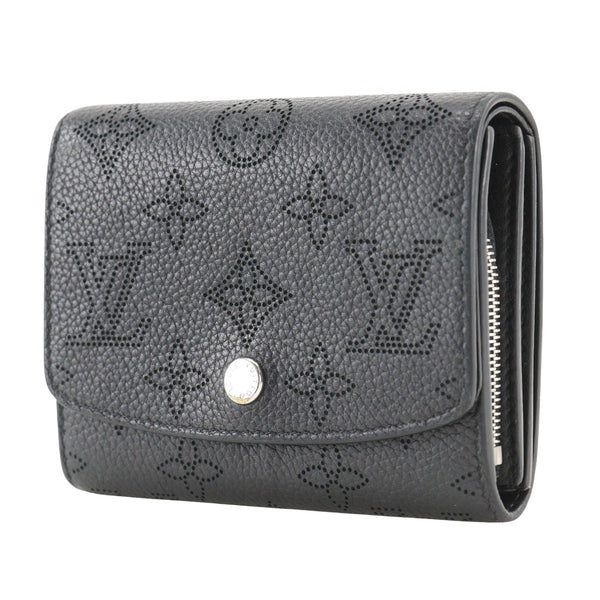 [Louis Vuitton]LOUIS VUITTON
 Portefeiulle・ Iris compacta billetera bifold 
 M62540 Monograma Mahina Noir Black Snap Button Portefeiulle Iris Compact Women