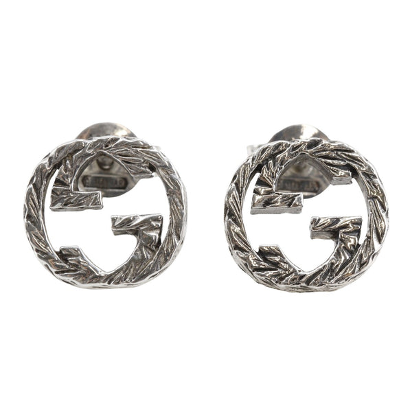 [GUCCI] 
 Interlocking G earrings 
 Made of metal Silver Approx. 2.9g Interlocking G Unisex A-rank