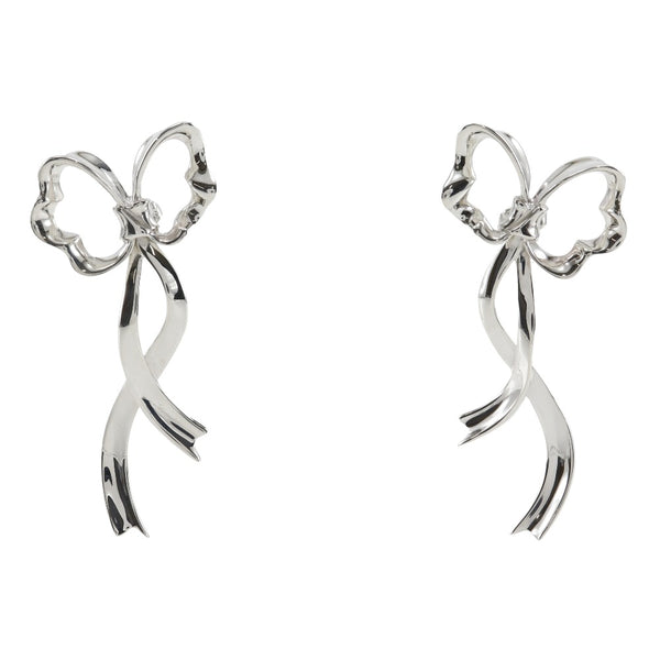 [TIFFANY&Co.]TIFFANY&Co.
 Long ribbon earrings 
 Silver 925 Ribbon Approx. 13.1g long ribbon Women's A-rank