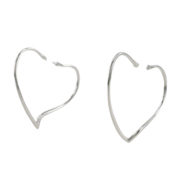 [TIFFANY&Co.]TIFFANY&Co.
 Open Heart Earrings 
 Elsa Peretti Silver 925 Heart Approx. 5.3g Open heart Women's A-rank