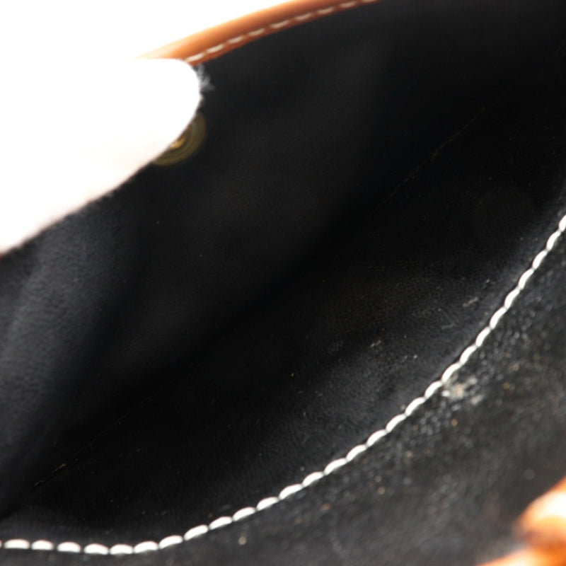 [Mila Schon] Bolso de hombro de Mila Schon cuero Crossbody negro Crossbody de 2 vías Mujeres