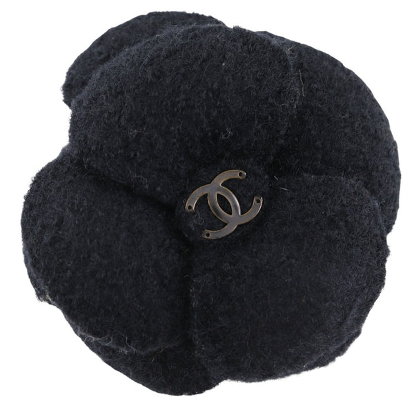 [Chanel] Chanel 
 Broche de corsage 
 COCO Mark Camellia se sintió negro aprox.