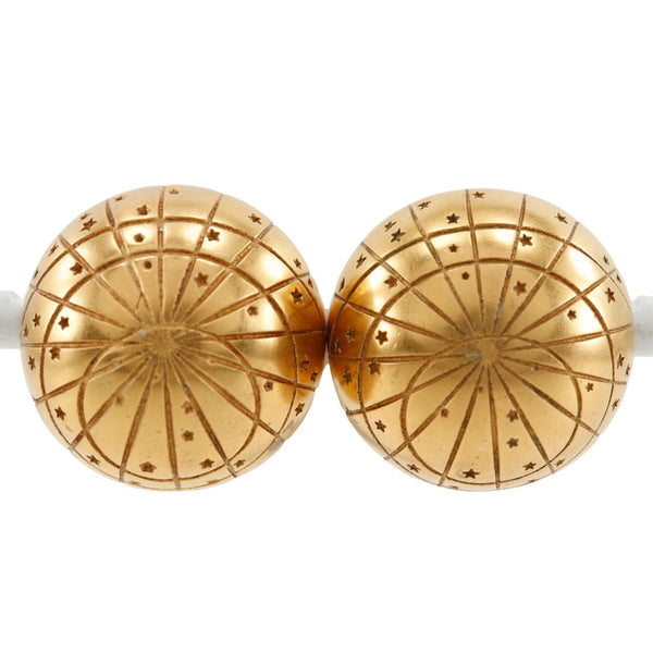 [Hermes] Hermes 
 Pendientes del zodiaco 
 Globe Bijouterie Fantaisie Gold, aprox.