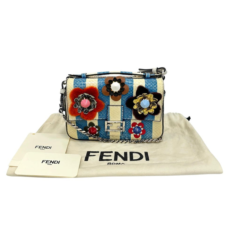 [FENDI] Fendi 
 Shoulder bag 
 Flowerland 2016SS Python Tea Ladies Magnet Type Ladies