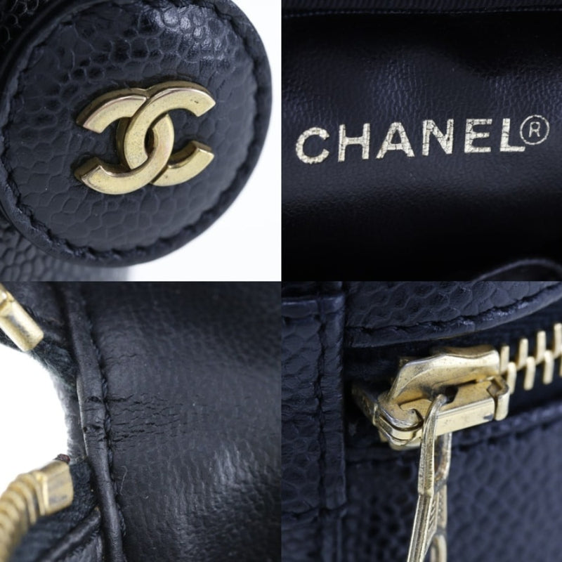 [CHANEL] Chanel 
 Vanity handbag 
 A01998 Caviar Skin Handsage Fastener Vanity Ladies A-Rank