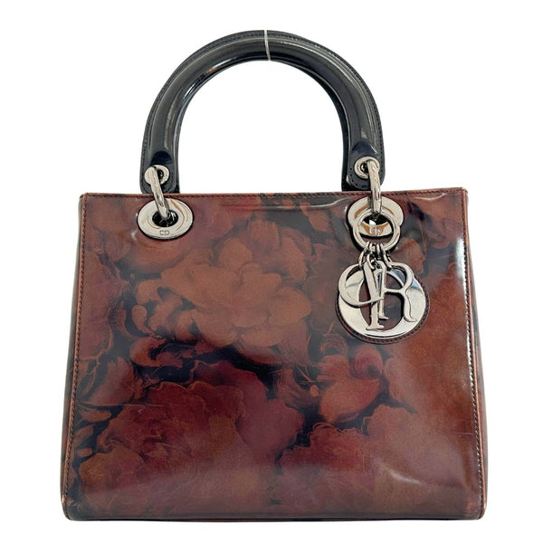 [Dior] Christian Dior 
 Lady Dior handbag 
 MA-0958 Patent Leather Handsage Fastener LADY DIOR Ladies