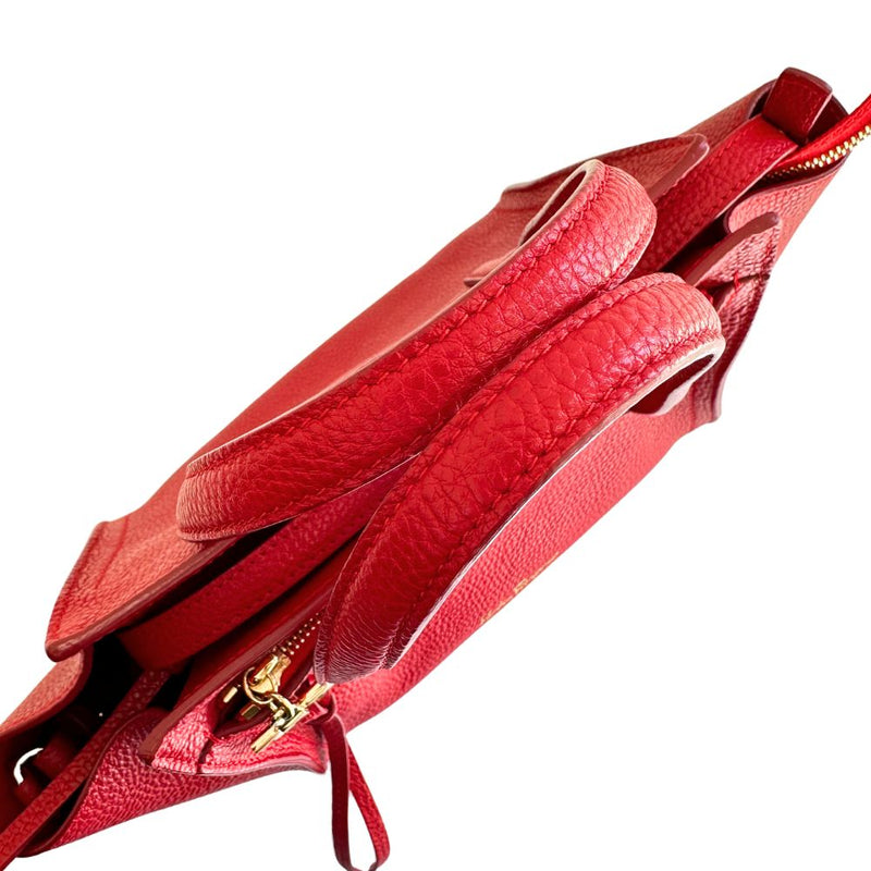 [Salvatore Ferragamo] Salvatore Ferragamo 
 Amy handbag 
 2way shoulder 21 F216/05 Leather red diagonal hanging handbag 2WAY fastener AMY ladies A rank