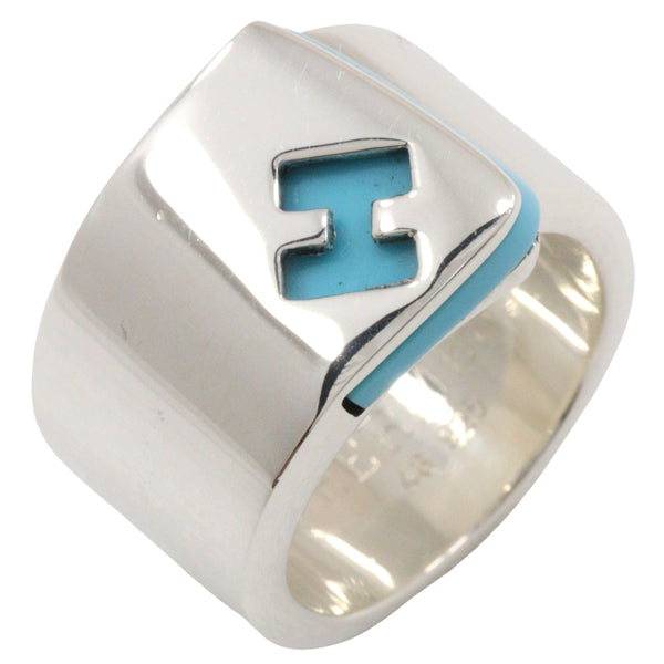 [HERMES] Hermes 
 Candling No. 6 Ring / Ring 
 Silver 925 Light Blue about 9.0g Candy Ring Ladies