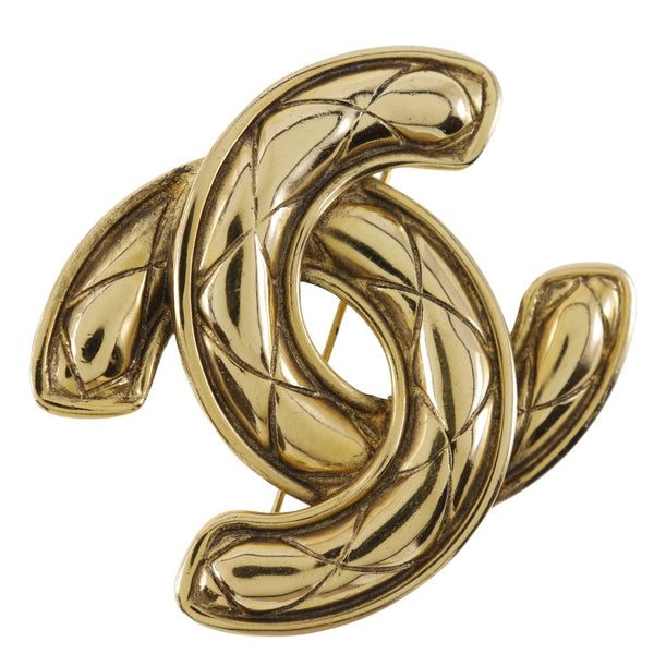 [Chanel] Chanel 
 Broche de cocomar 
 Chapado de oro de matrasse alrededor de 31.4 g Coco Mark Ladies