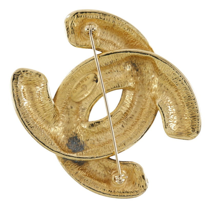 [CHANEL] Chanel 
 Cocomark brooch 
 Matrasse gold plating about 34.3g coco ladies