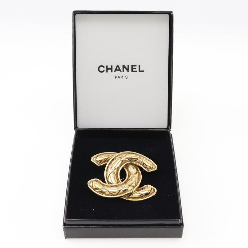 [CHANEL] Chanel 
 Cocomark brooch 
 Matrasse gold plating about 34.3g coco ladies