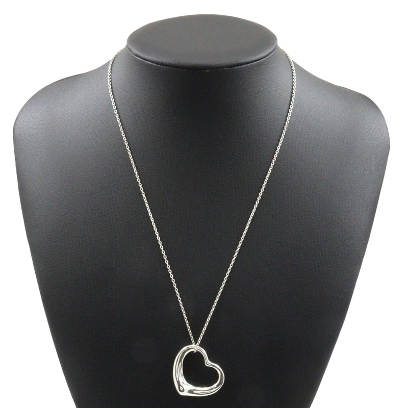 [TIFFANY & CO.] Tiffany 
 Open heart necklace 
 Medium Silver 925 Heart about 9.6g Open Heart Ladies A-Rank