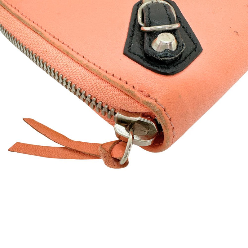 [Balenciaga] Balenciaga 
 둥근 지퍼 긴 지갑 
 숙녀 주위의 송아지 지퍼