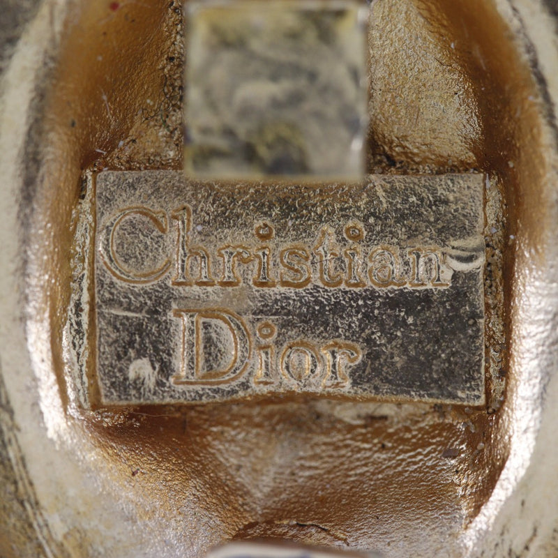 [Dior] Christian Dior 
 Arete 
 Columna de oro vintage alrededor de 19.4g damas