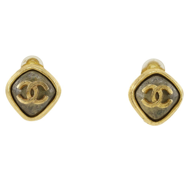 [Chanel] Chanel 
 Arete 
 Chapado de oro 97a grabado alrededor de 20.2g damas