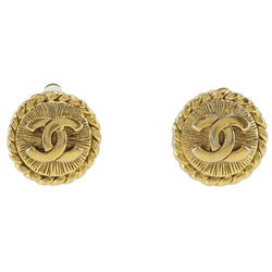 [CHANEL] Chanel 
 Earring 
 Gold plating about 16.0g Ladies