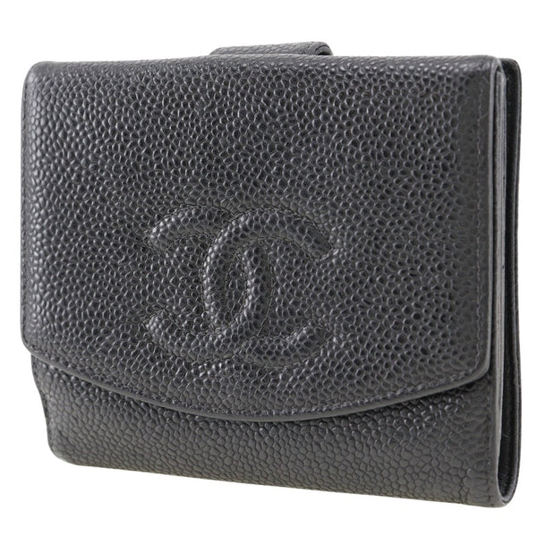 [CHANEL] Chanel 
 Bi-fold wallet 
 Caviar Skin Snap button Ladies