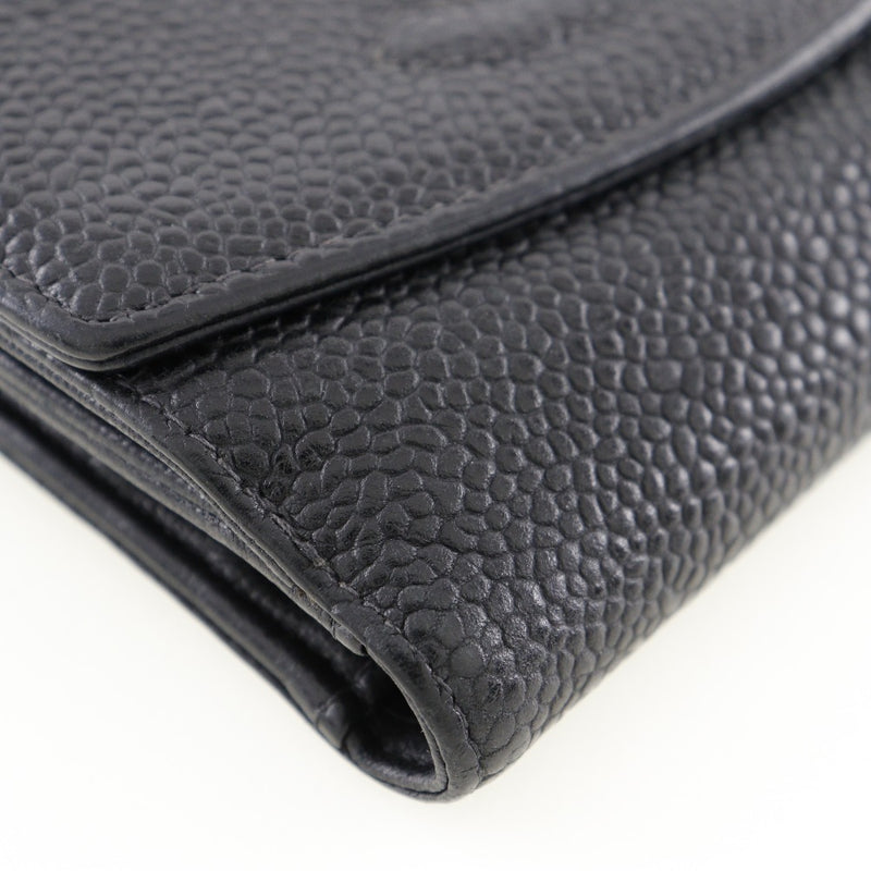 [CHANEL] Chanel 
 Bi-fold wallet 
 Caviar Skin Snap button Ladies
