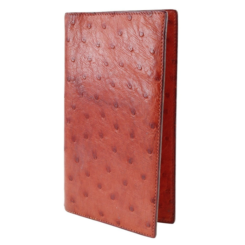 [HERMES] Hermes 
 Agenda notebook cover 
 Ostrich Rougevif 〇Y engraved open AGENDA Unisex A-Rank