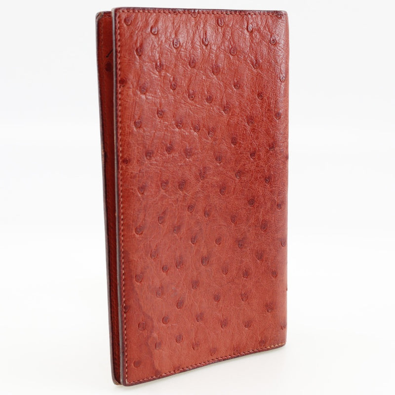 [HERMES] Hermes 
 Agenda notebook cover 
 Ostrich Rougevif 〇Y engraved open AGENDA Unisex A-Rank