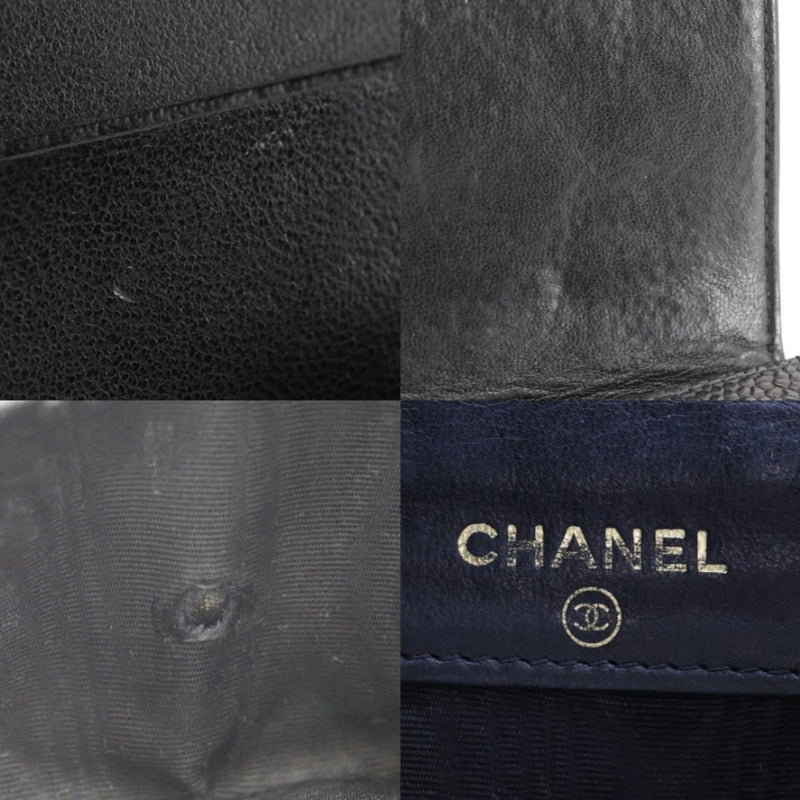 [Chanel] Chanel 
 Billetera 
 Caviar skin snap botón damas