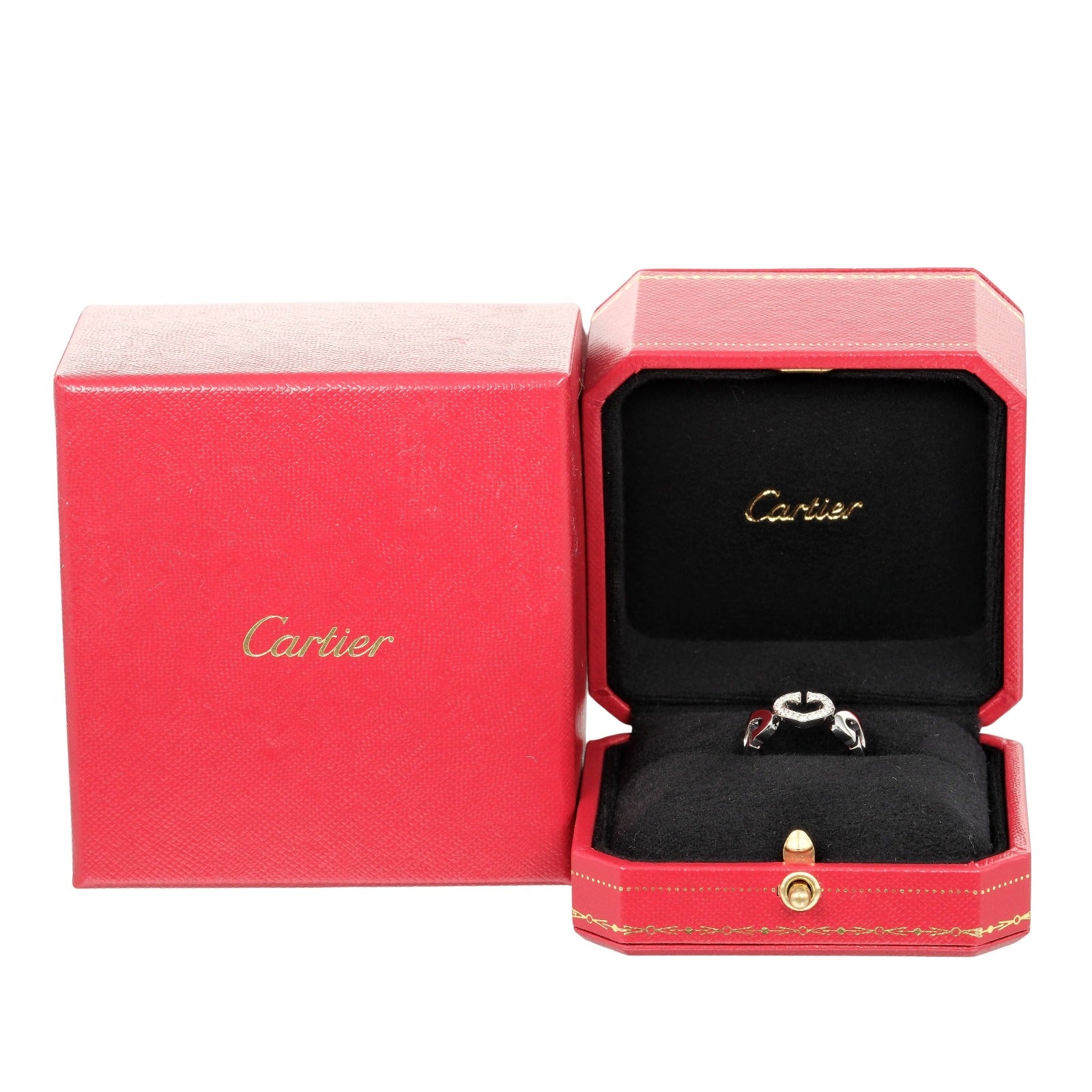 CARTIER】カルティエ Cハート 11号 リング・指輪 K18ホワイトゴールド