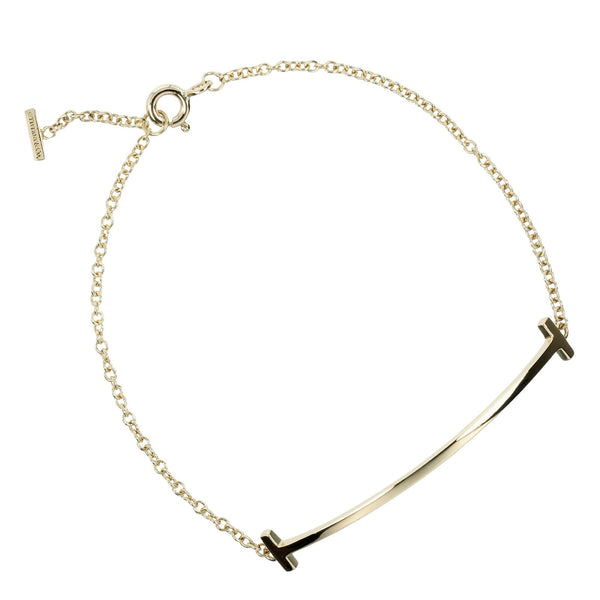 [Tiffany＆Co。]TIFFANY&Co.
 T-Smile Bracelet
 臂围16.5-17.8厘米 18K黄金大约2.6g t笑