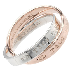 [TIFFANY & CO.] Tiffany 
 1837 Interlocking No. 13.5 Ring / Ring 
 Silver 925 x Lved metal about 5.21g 1837 Interlocking Ladies A Rank