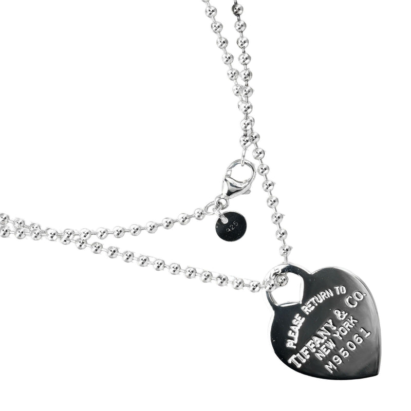 [Tiffany＆Co。]蒂法尼 
 里顿蒂法尼心脏标签项链 
 86厘米的球链银925大约21.6克返回蒂法尼＆Co。Heart Tag女士