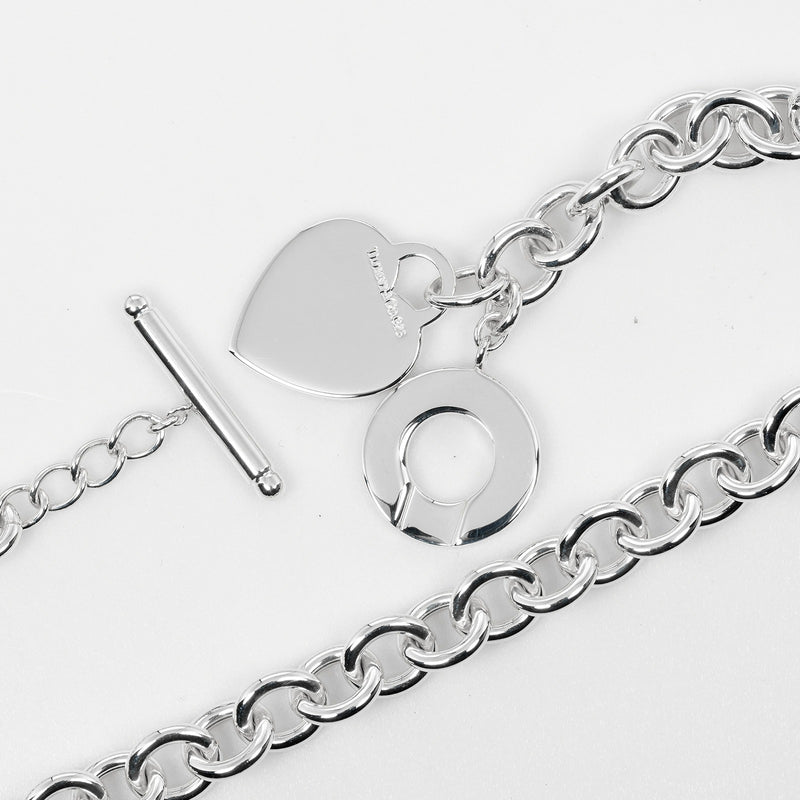 [Tiffany & co.] Tiffany 
 Collar de etiqueta de corazón de Retton Tiffany 
 Gargantilla plateado 925 aprox.