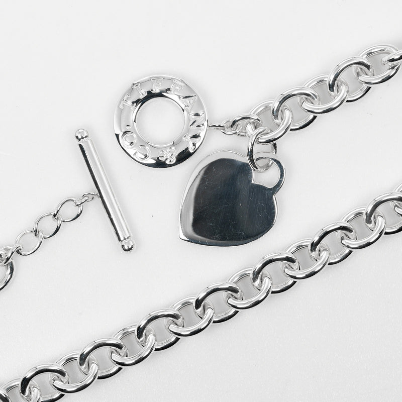 [Tiffany & co.] Tiffany 
 Collar de etiqueta de corazón de Retton Tiffany 
 Gargantilla plateado 925 aprox.