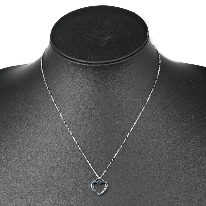 [Tiffany & co.] Tiffany 
 Collar de corazón sentimental 
 Silver 925 alrededor de 2.41 g de corazón sentimental damas un rango