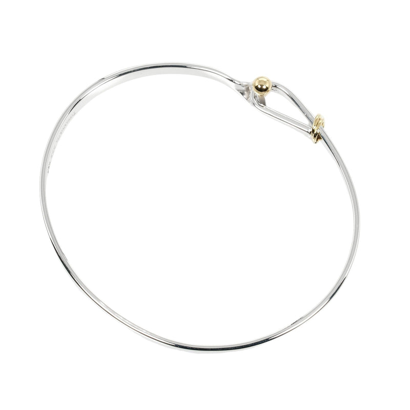 [Tiffany & co.] Tiffany 
 Love Knot Hook e Ibangle 
 Silver 925 × K18 Oro amarillo aproximadamente 12.37G Love Knot Hook & Eye Damas A Rank
