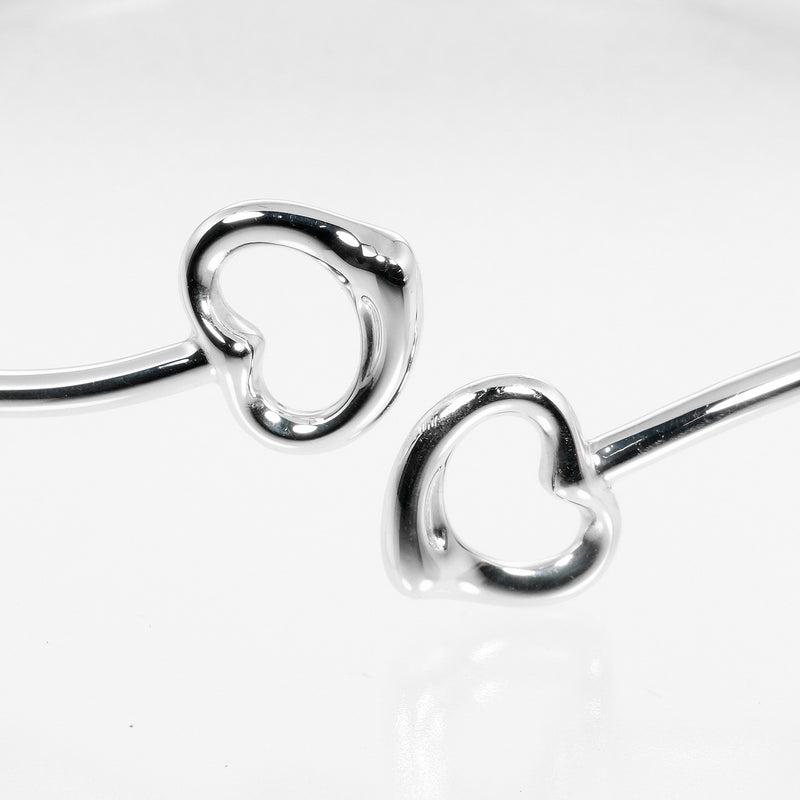 [Tiffany & co.] Tiffany 
 Brazalete de corazón abierto doble 
 Silver 925 alrededor de 7.28g Doble corazón abierto Damas A Rank