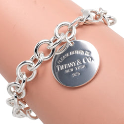 [Tiffany＆Co。]蒂法尼 
 雷顿蒂芙尼圆形标签手镯 
 银925大约36克返回蒂法尼公司