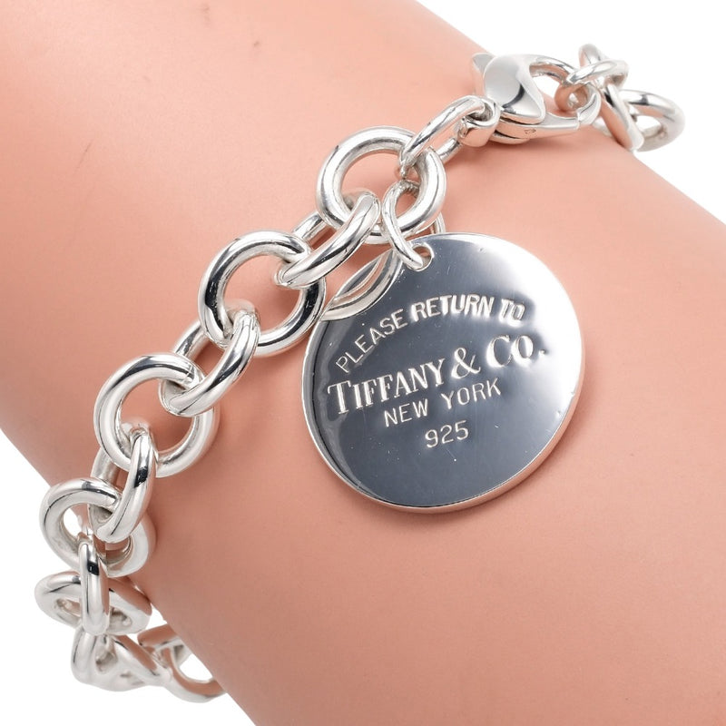 [Tiffany & co.] Tiffany 
 Pulsera de etiqueta redonda de Retton Tiffany 
 Silver 925 alrededor de 36g Regreso a Tiffany & Co. Round Tag Ladies A Rank