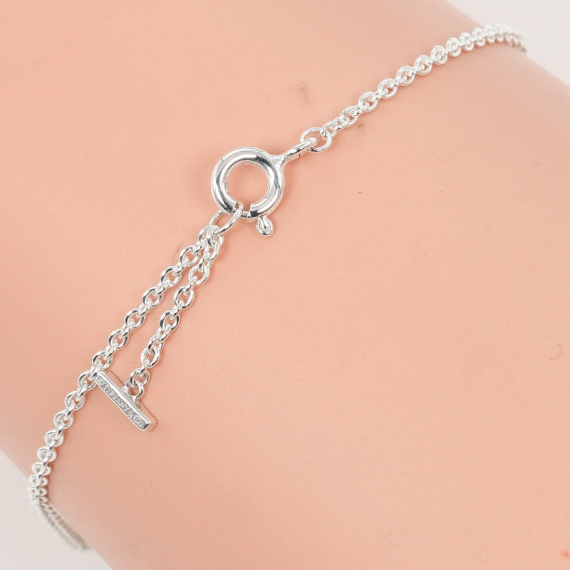 [Tiffany & co.] Tiffany 
 T brazalete de sonrisa 
 Silver 925 aproximadamente 1.79g t sonreír señoras un rango