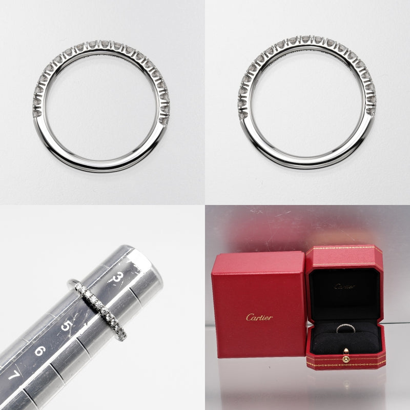 CARTIER】カルティエ エタンセル ハーフエタニティ 4号 リング・指輪 Pt950プラチナ×ダイヤモンド 約2.63g etance –  KYOTO NISHIKINO