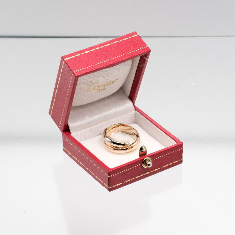 Cartier カルティエトリニティリング　箱付き！ CARTIER】カルティエ トリニティ 14号 リング・指輪 K18ゴールド×YG PG