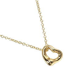 [Tiffany & CO.] Tiffany Coeur ouvert 7 mm Collier K18 Gol jaune Environ 1,69 g de coeur ouvert 0,3 "Mesdames A +