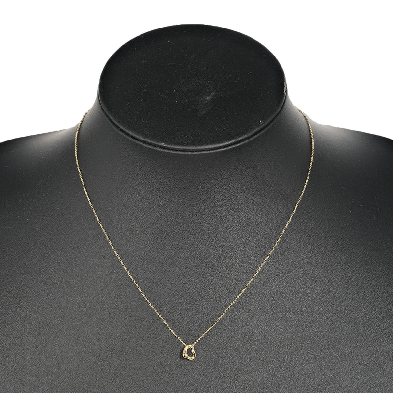 [Tiffany & co.]TIFFANY&Co. Open heart 7mm Necklace 18KYellow Gold about 1.69G Open Heart 0.3 "Ladies A+Rank