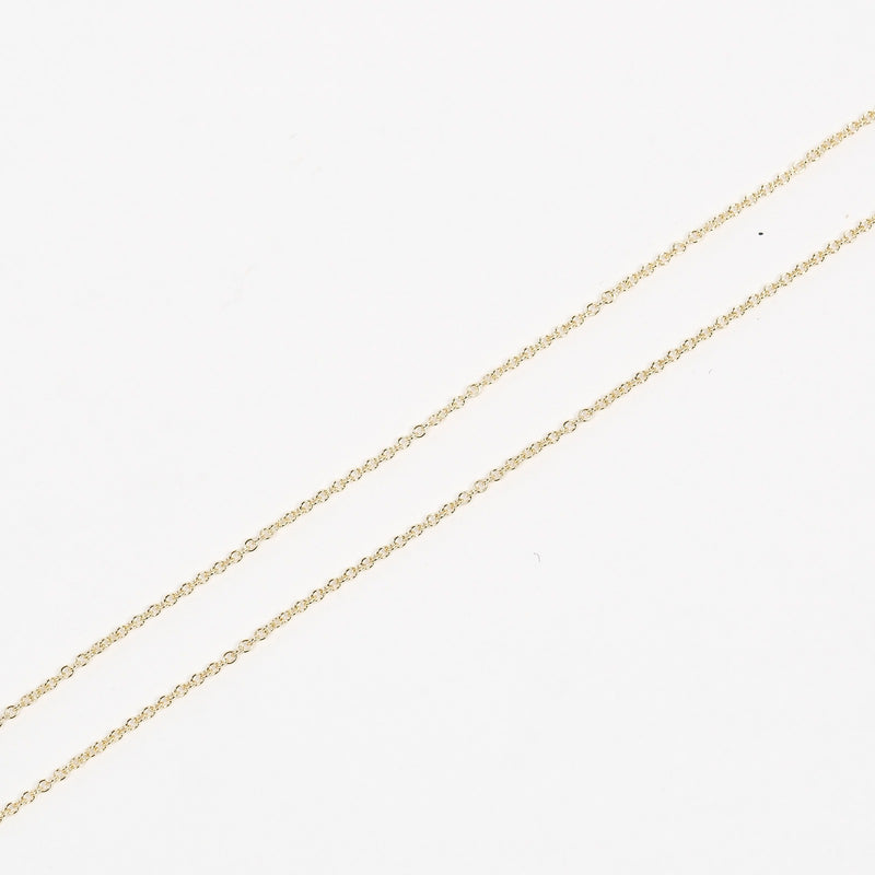 [Tiffany & co.]TIFFANY&Co. Open heart 7mm Necklace 18KYellow Gold about 1.69G Open Heart 0.3 "Ladies A+Rank