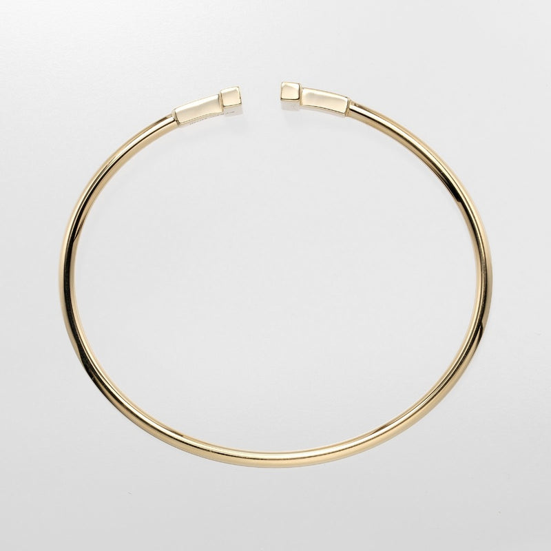 [Tiffany & co.] Tiffany 
 T cable de cable 
 16 cm K18 oro amarillo aproximadamente 8.85g t de alambre damas a+rango