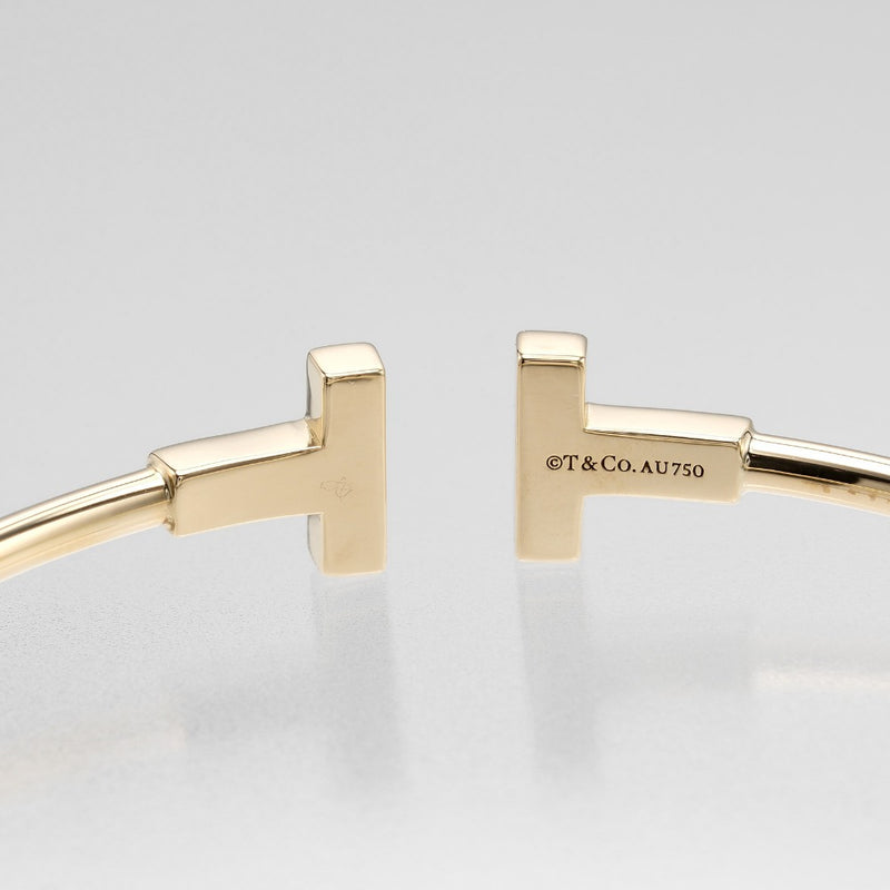 [Tiffany＆Co。]蒂法尼 
 T线手镯 
 16厘米K18黄金大约8.85g t线女士A+等级