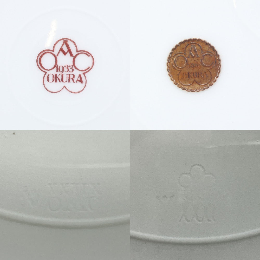 OKURA】大倉陶園 1919年ラベル 戦前マロン印 特注品 【 久世鷹の羽紋