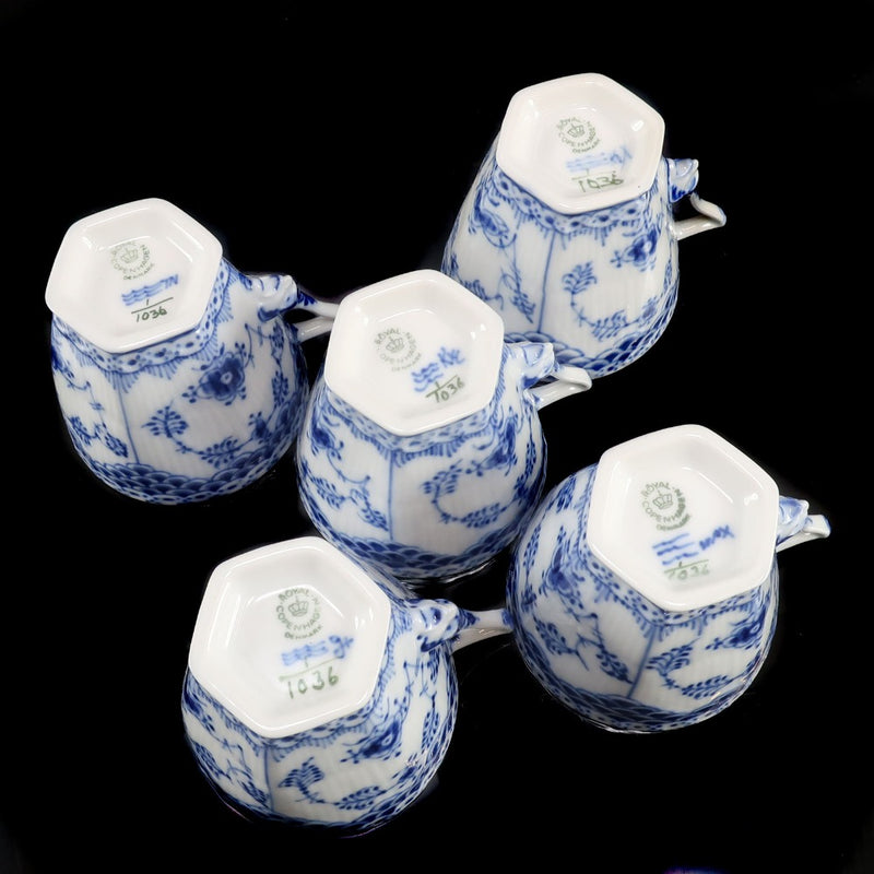 ブルーフルーテッドフルレース皿 新品未使用4枚 Royal Copenhagen